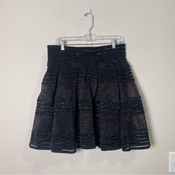Torrid Black Sheer Ruffle A-Line Mini Skirt W/ Elastic Waist Women's Size Large - Picture 5 of 10